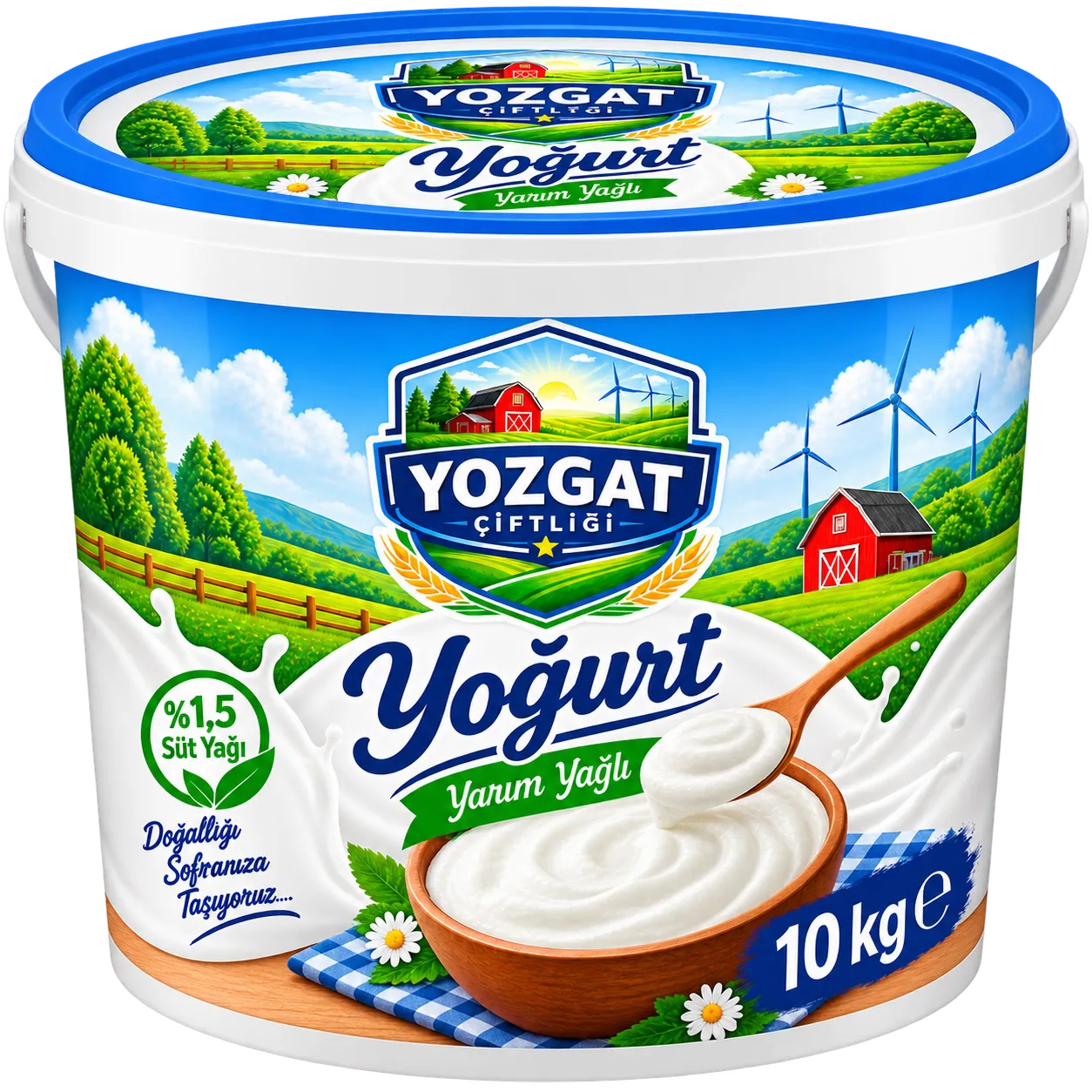 Yozgat Çiftliği Yoğurt 10 Kg Yarım Yağlı